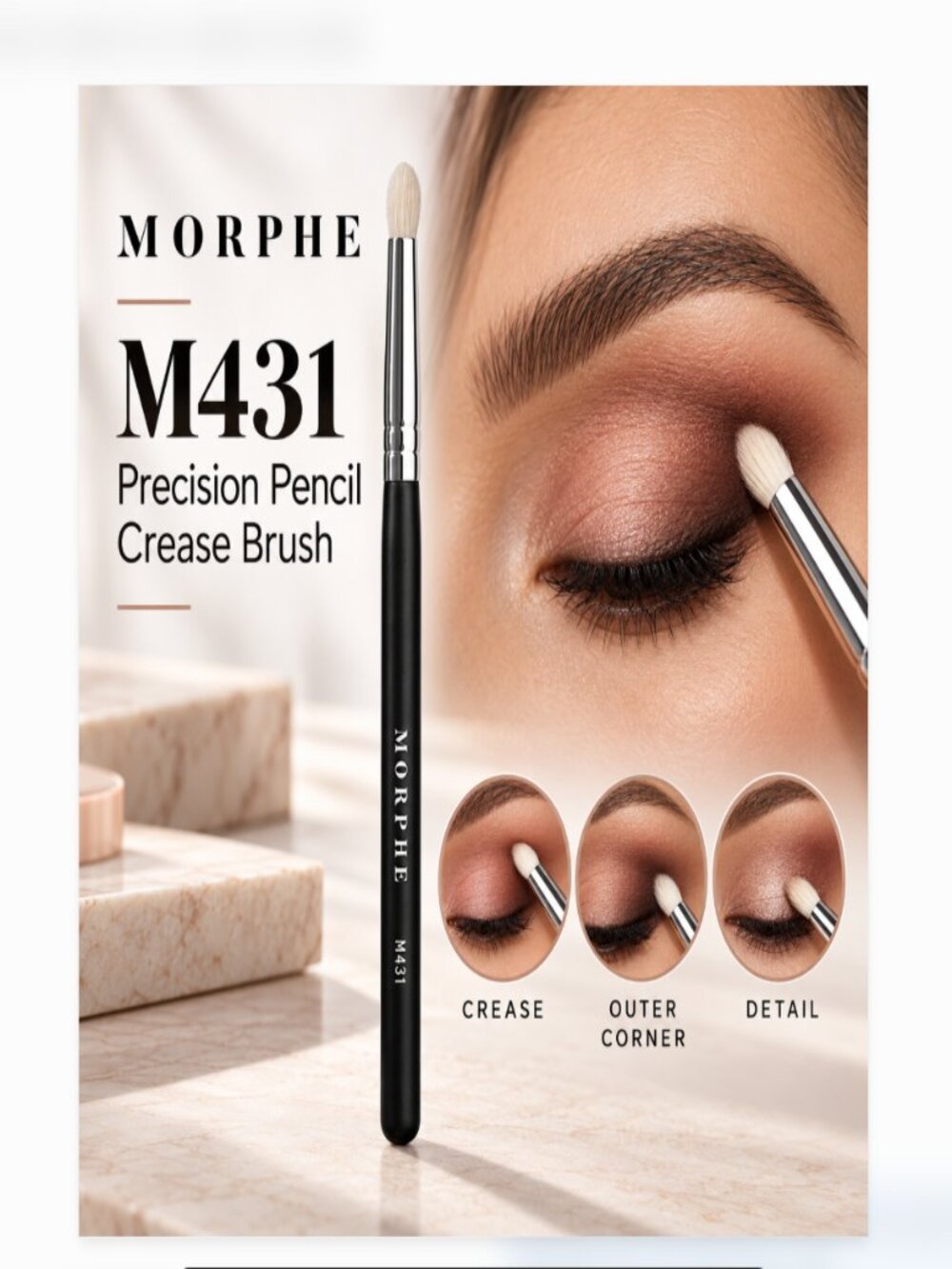 Morphe M431 Precision Pencil Crease Brush – New